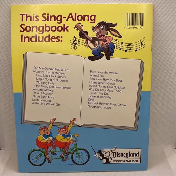 Disney Sing Along Songbook Children’s Favorites 80s Kids Sheet Music Book - Picture 2 of 13